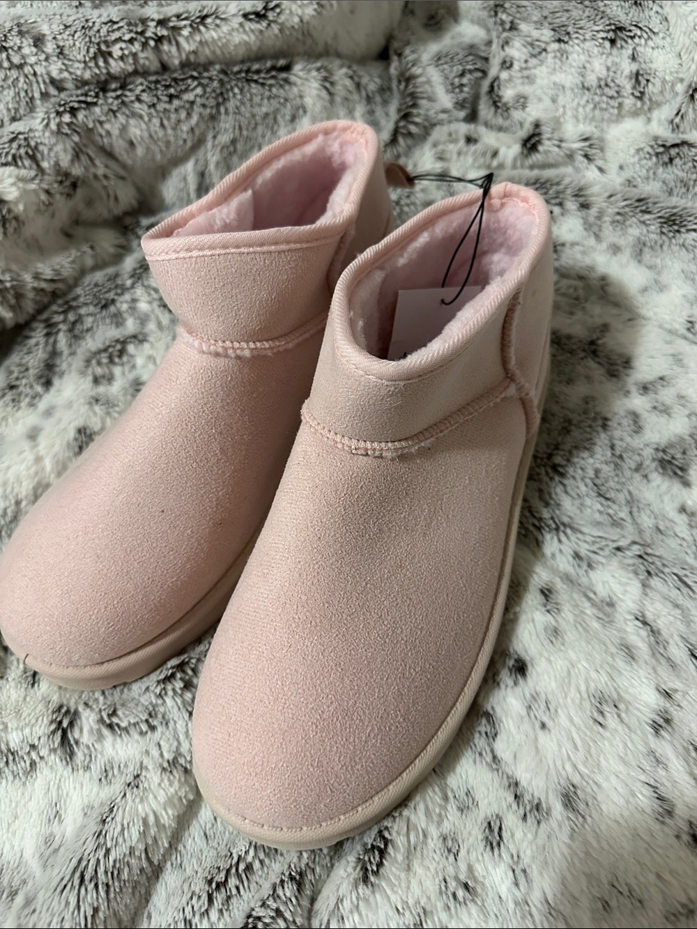 Charlotte Russe Blush Pink Short Boots size 7 🌸